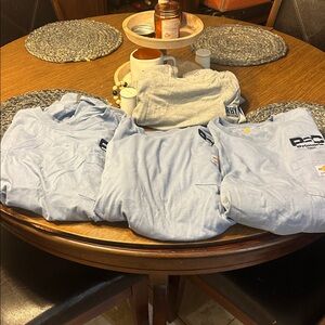 Lot 4 Carhartt Blue Long Sleeve Tee with Pocket cat 2 from 2112 2xl dragon wear